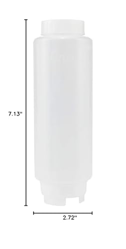 Creative Mark Cylo FIFO Squeeze Bottle -Empty - 24 Pack - 20 oz. Inverted Squeeze Bottle with Air-Tight Non-Drip Silicone Valve; Acrylic Paint, Sauce & Condiment Bottles for Painters and Food Industry