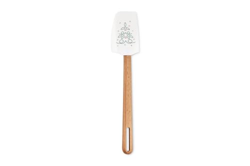 Le CLe Creuset Signature Silicone Medium Spatula, White/Tree Applique - color: White/Tree Applique, style: Medium Spatula