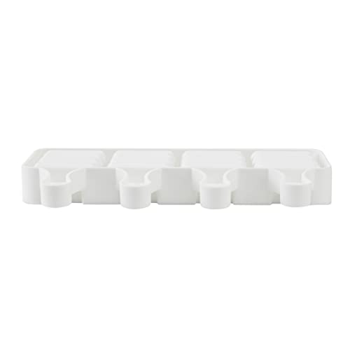 Pastry Tek 4 Cavities Popsicle Mold, 1 Rectangle Cakesicle Mold - Flexible, Freezable, White Silicone Cake Popsicle Mold, Easy Release, For Baking - Restaurantware - size: 1 Count, style: Rectangle