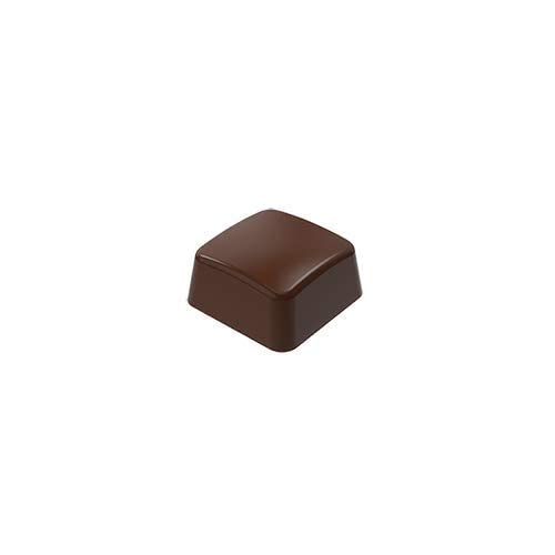 CM 3261 Clear Polycarbonate Chocolate Mold Candy Mold with 24 Rounded-Square Cavities, Each 30mm x 30mm x 14.5mm High