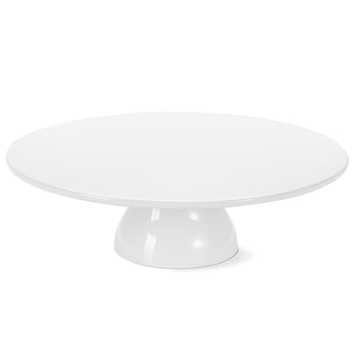 Porcelain Cake Stand, 12 Inch Round Cake Stand Display, White - size: 12 Inch