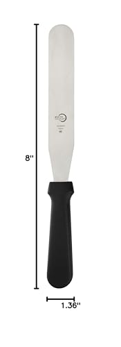 Mercer Culinary Straight Spatula, 8 Inch, Stainless Steel,Black - size: 8 in, style: Straight