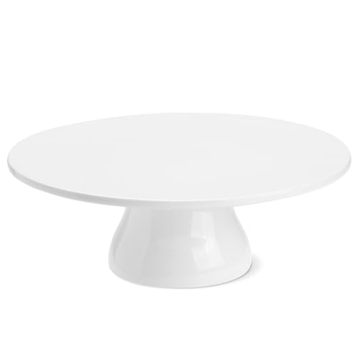 Porcelain Cake Stand, 10 in Round Cake Dessert Display Stands, White - size: 10 Inch