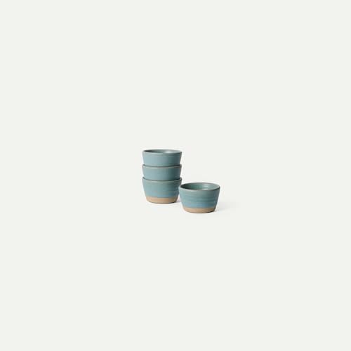 Mora Nano Ramekins Set of 4, 2oz Ceramic Pottery Sauce Cups - Microwave, Oven and Dishwasher Safe - Iris - color: Iris, size: Nano