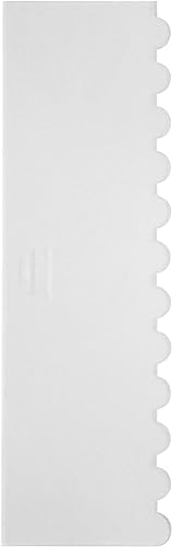 PME PS63 Tall Patterned Edge Side Scraper for Cake Decorating-Ribbed, 10 in in, Transparent - style: Ribbed