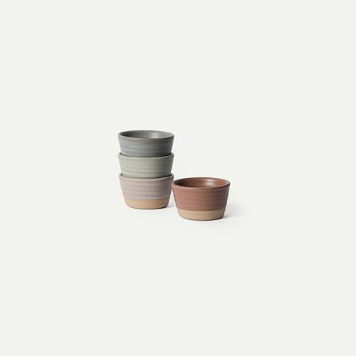 Mora Micro Ramekins Set of 4, 6oz Ceramic Pottery Baking Dishes - Microwave, Oven and Dishwasher Safe - Harvest - color: Harvest, size: Micro