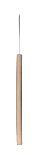 390-12: Teasing Tool w/wood handle & straight metal tip