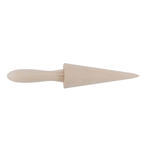 Waffle Cone Roller, Wooden Krumkake Roller, 9.1in Waffle Ice Cream Cone Roller with Ergonomic Handle for Baking Enthusiasts to Make Cones, Waffles and Other Desserts
