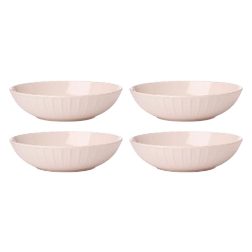 Lenox French Perle Scallop Blush Round Pasta Bowls Set for 4 - color: Blush, style: Pasta Bowls, Set of 4