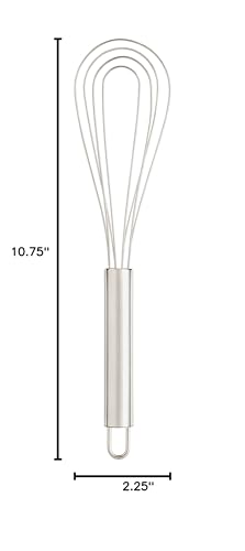 Mrs. Anderson’s Baking Flat Roux Whisk, Stainless Steel - style: Flat Roux Whisk