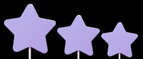 mostsom 2pcs/lot Thickened Resin Epoxy Silicone Mold Star Lollipop Shaker Mould Fondant Cake Decorating Tools Kitchen Bakeware Tools (H_ Star) - size: H_ Star