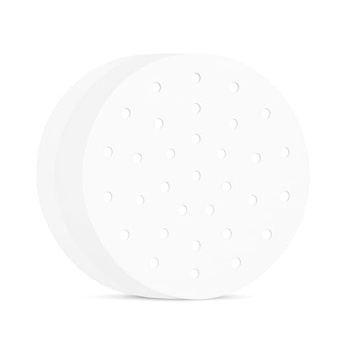 BYKITCHEN 5 Inch Steamer Liners,200pcs Small Round Air Fryer Paper - size: 5 inches