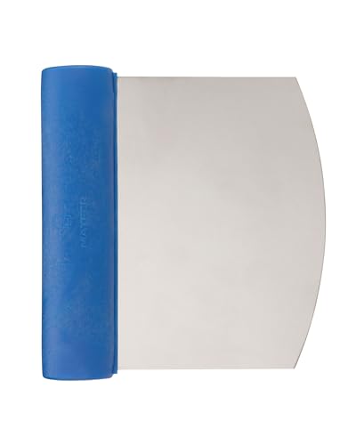 Matfer Bourgeat Stainless Steel Bench Scraper & Multi-Purpose Dough Cutter, Curved Edge, Rigid Edge - color: Rigid, size: Curved Edge