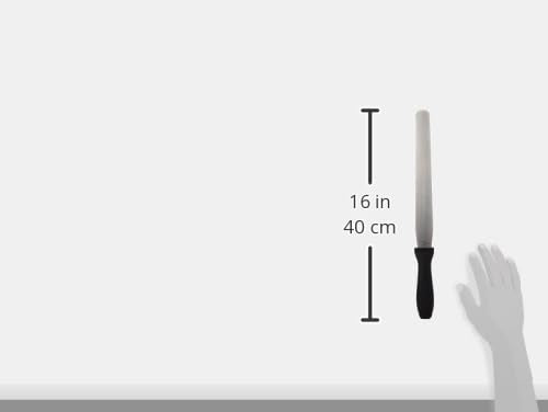 Fat Daddio's Stainless Steel Straight Spatula, 10 Inch, Black, Silver - size: 10 Inch, style: Straight Spatula