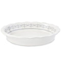 Ceramic Pie Pans for Baking, 9 Inch Porcelain Pie Pan Pie Dish, Round Pie Plate for Apple Pie, Quiche, Pot Pies, Tart（White）