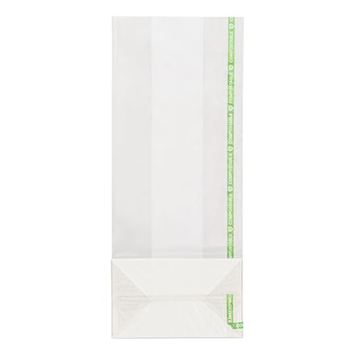 Resturantware Plastic Gusset Bags 100 Count 5" x 3" x 12" Wicker Dispensing Bottom Gusset Clear Plastic Bags Heat Sealable For Sourdough Bread Cookies Pastries Rolls For Home Bakers And Bakeries - size: 5" x 3" x 12" - Wicker Dispensing