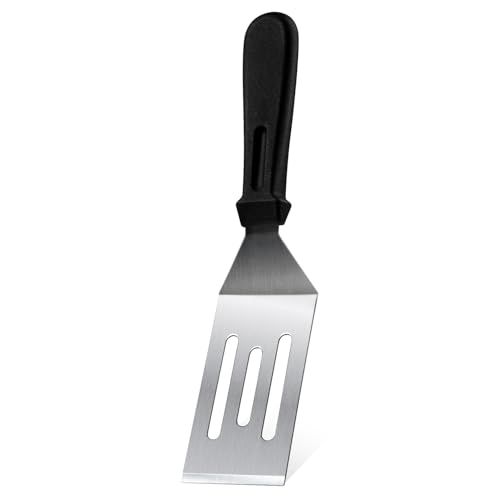 1Pc 9.8in Stainless Steel Spatula Heat Resistant Handle for BBQ Dessert - color: 1PC SOLID
