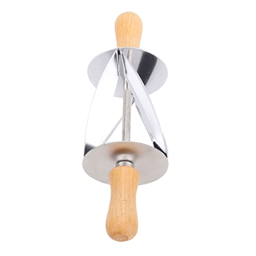 Emoshayoga Stainless Steel Rolling Dough Cutter Pastry Roller Wear- Croissant Cutter for Baking Cookie