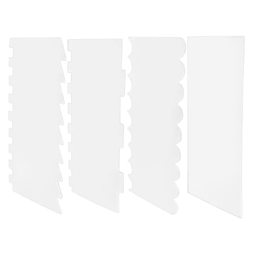 4 Pcs Cake Scraper Set, for Baking, Decorating - size: 4 Pcs