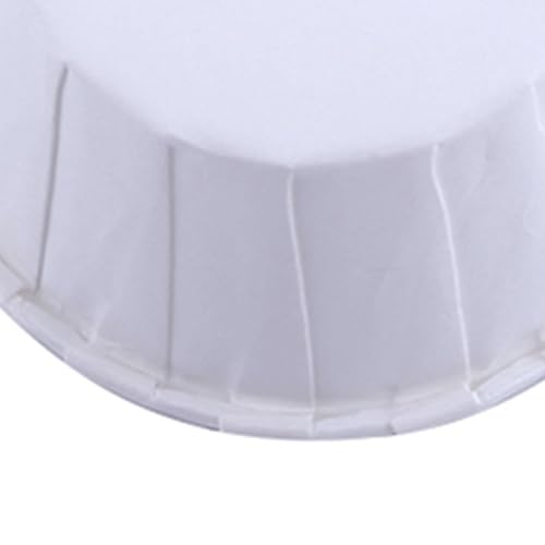 100Pcs Paper Baking Cups, Polka Dot Cupcake Liners, Mini Muffin Wrappers for Party and Wedding, 1.97x1.5x1.18 in(White) - color: White