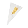 FXJZYFA 200PCS 5x10 Inches Cone Shaped Bags with Twist Ties, Clear Cone Shaped Cellophane Treat, Cone Triangle Plastic Bags for Treats, Popcorn Favor, Candy