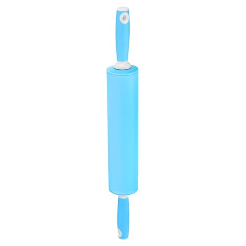 HARFINGTON Silicone Rolling Pins for Baking 20.5 Inch Rubber Handle Non-Stick Rolling Pin Small Roller Playdough Rolling Pins for Dough Pizza Pastry Fondant Kitchen, Blue - color: Blue