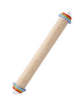 16.7" Rolling Pin with Thickness Rings for Cookies, Dough, Pizza - color: Wooden, 16.7"