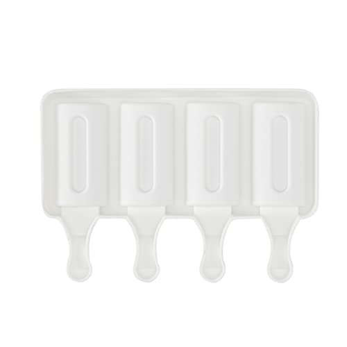 Restaurantware White Silicone Popsicle Mold, 4 Cavities, Cylinder, 1 Ct - size: 1 Count, style: Cylinder