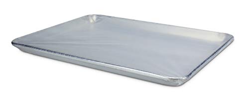 PanSaver Clear Sheet Pan Liners for Easy Clean Up - Disposable Buffet Pan Liners, Ovenable up to 400F (Bun Sheet Pan - 16 x 6 IN) - size: 16"L x 16"W