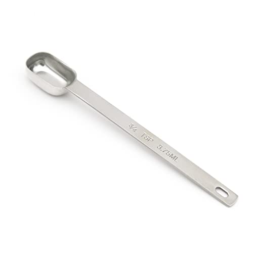 1PCS 3/4TSP(3.75ML) Measuring Spoon, Stainless Steel Long Handle Teaspoons - size: 3/4tsp|1/4tbsp|3.75ml|1/8oz