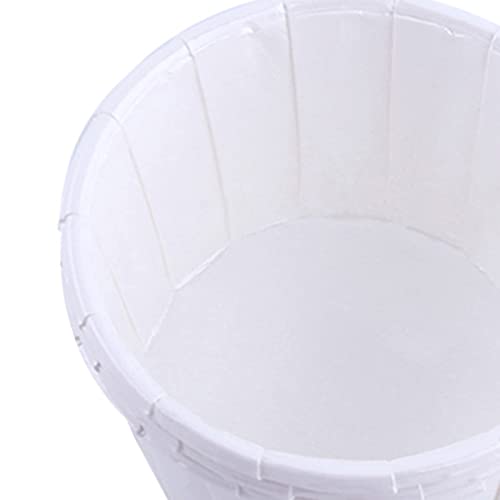 100Pcs Mini Baking Cups, Mini Muffin Cups (Pure White) - color: White