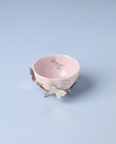 Lenox Butterfly Meadow Porcelain Decorative Bowl with Stand - style: Bowl with Stand