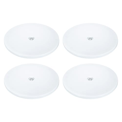 uxcell 4Pack Acrylic Lazy Susan Turntable, 8" Spinner Lazy Susan Turntable Organizer, Acrylic Ball Bearing Rotating Tray for Pantry Spice Rack Decorating, White - size: 8"