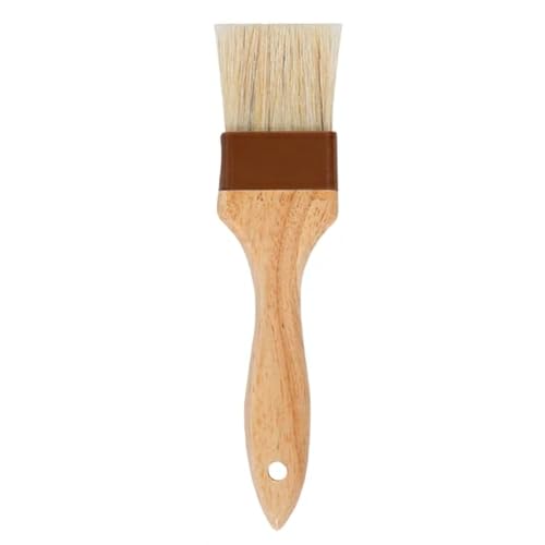 Restaurantware-Pastry Tek 1 Boar Bristles Pastry Brush, 2 Inches Buttering Tool – Hardwood Handle, Built-In Hanging Hole, Wood Basting Applicator, Sturdy Ferrule, For Glazing And Basting - size: 8 3/4"