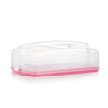 Tupperware, Rectangular Cake and Cupcake Carrier in Pink, Holds 18 Cupcakes