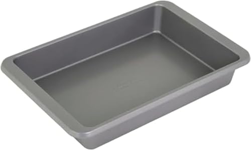 KitchenAid Nonstick Aluminized Steel Cake Pan, Dishwasher Safe, Contour Silver, 9 x 13 Inch (Pack of 6) - color: Contour Silver, size: 9 x 13-Inch (Pack of 6)