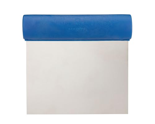 Matfer Bourgeat Stainless Steel Bench Scraper & Multi-Purpose Dough Cutter, Straight Edge, Flexible Edge - color: Flexible, size: Straight Edge