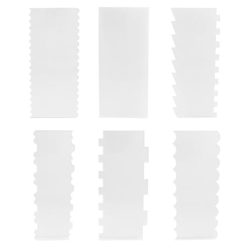 6 Pcs Cake Scraper Set, for Baking, Decorating - size: 6 Pcs
