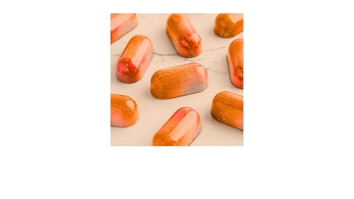 18-Well Oval Pill Mold, Polycarbonate Chocolate Molds, Pill Mold for Supplements, Suppository, PC Plastic Chocolate Mold for DIY
