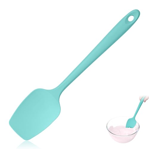 600ºF Heat Resistant Silicone Spoon Spatula for Cooking, Aqua Sky - color: Aqua Sky, size: 11.34in - Spoon Spatula