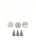 #3 Piping Tip for Writing, Tiny Detail, Dots, Royal Icing (3-Piece Set) - color: C