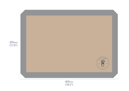 Silicone Baking Mats - 1/2 Sheet Size Baking Sheet Liners, Pack of 4, Gray - color: Gray, size: Half Size Baking Mat Pack of 4