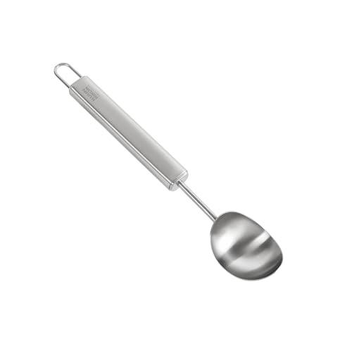 Kuhn Rikon Essential Ice Cream Scoop – Stainless Steel Curl Spoon with Long Handle for Effortless Scooping - style: Ice cream scoop