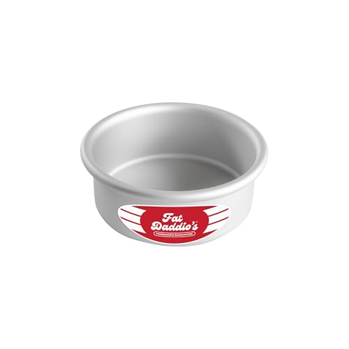 Fat Daddio's PRD-52 Anodized Aluminum Round Cake Pan, 5 x 2 inch - size: 5 x 2 Inch, style: 2" Depth