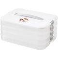 4-layer Cookie Containers,Cookie Carrier with Lid and Handle, Dumpling Box,Food Storage Containers