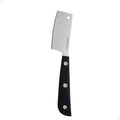 Cheese Knife - MATTSTONE HILL Cheese Cleaver, Hard Cheese Cutter, Premium Stainless Steel, Black Handle - size: 3"