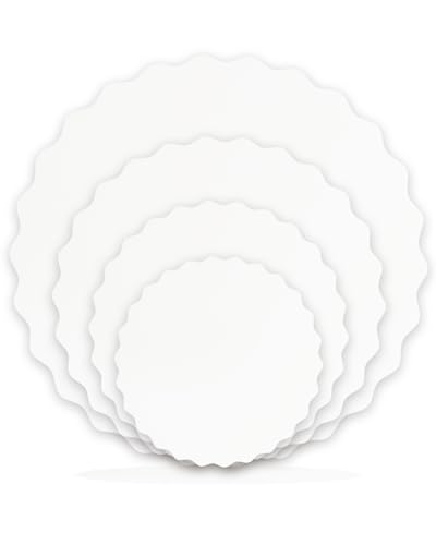qiqee 6 Inch White Wave Cake Boards Round 15-Packs Circles Rounds Base Food-Grade Cardboard Wave Cake Plate（Thinner But Stronger） - color: White, size: 6 inch / 15Pcs