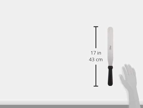 Ateco Ultra Straight Spatula with 10-Inch Stainless Steel Blade, Plastic Handle, Dishwasher Safe, Black - style: Straight - 10"