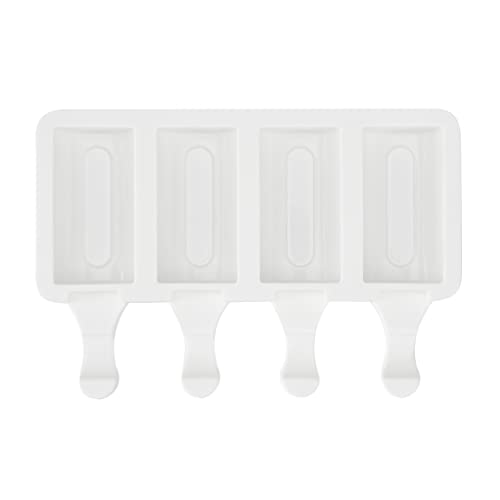 Restaurantware White Silicone Popsicle Mold, 4 Cavities, Cylinder, 1 Ct - size: 1 Count, style: Cylinder
