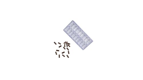 18-Well Oval Pill Mold, Polycarbonate Chocolate Molds, Pill Mold for Supplements, Suppository, PC Plastic Chocolate Mold for DIY